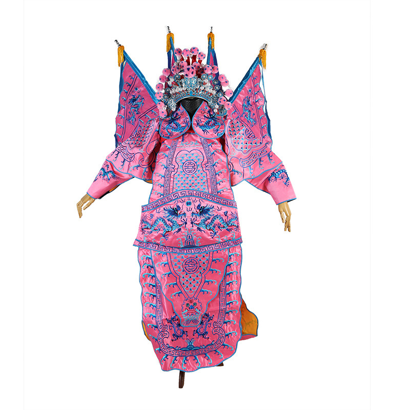 戏曲男靠 京剧豫剧戏剧武生武将将巾戏服服装小生男大靠靠旗