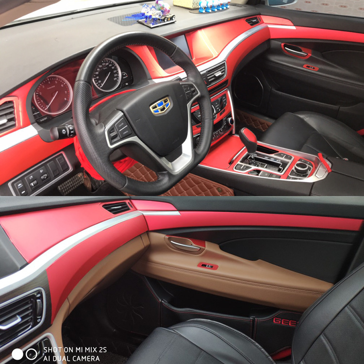 适用于15-18款吉利博瑞gc9内饰改装贴纸中控台排挡装饰改色车贴膜