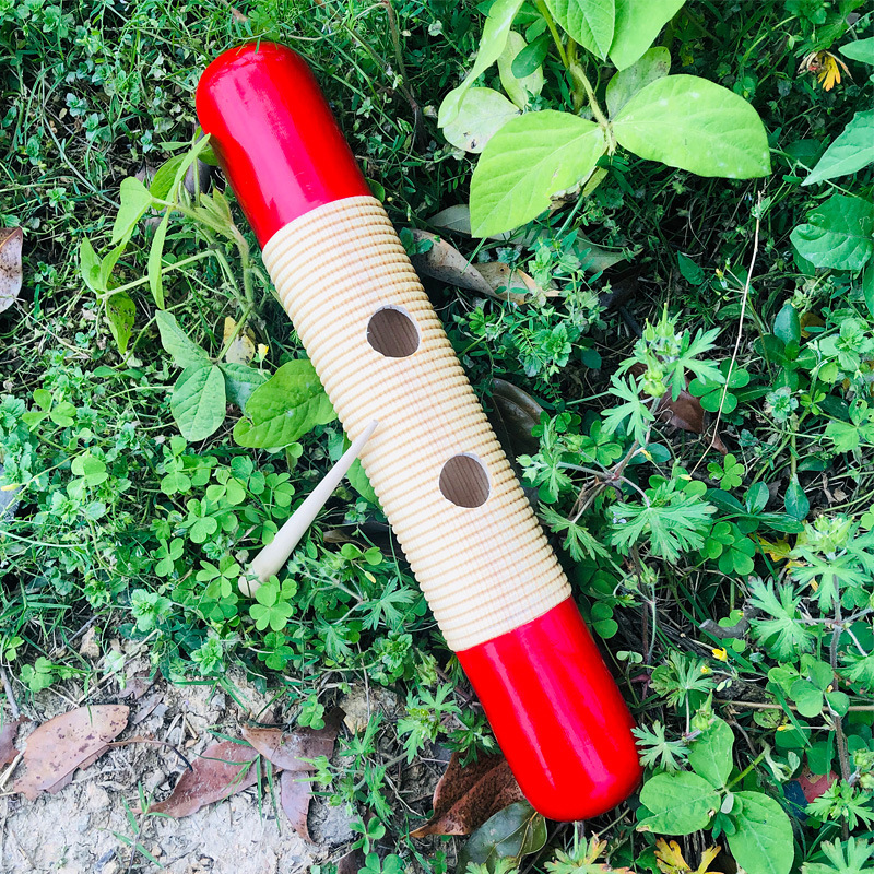 鱼蛙奥尔夫乐器鸣蛙筒幼儿学校木质刮胡直筒鱼蛙模仿青蛙鸣叫声