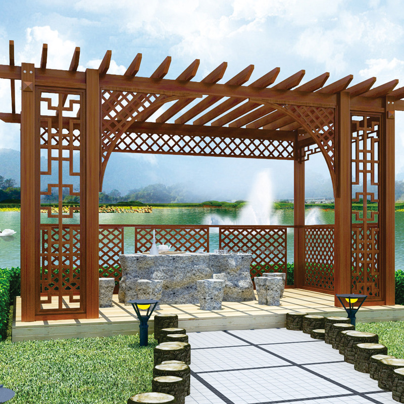 户外铝合金简易葡萄架庭院铝艺花架公园廊架长廊