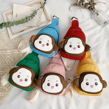 上新韩版儿童包卡通小猴子公主装饰包幼儿出街零钱包大容量帆布包