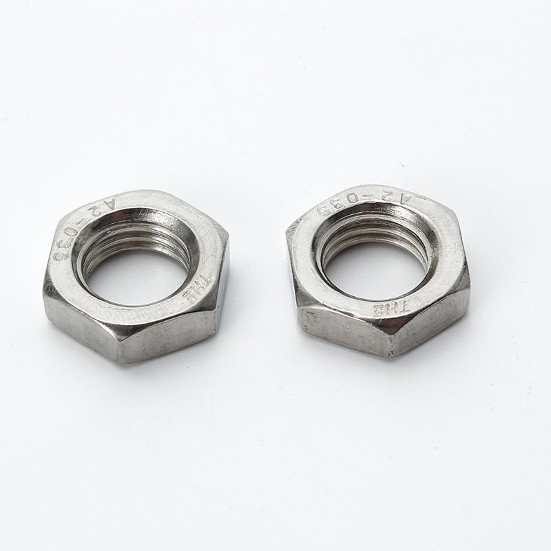 304不锈钢 gb6172六角薄型薄螺母扁螺母大量现货厂家批发m3-m48