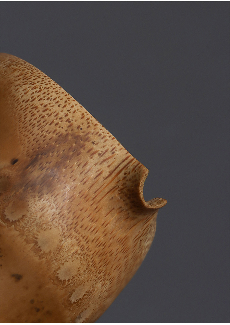 手工竹根雕碳化烟熏茶道品茗杯公道杯 天然无漆小酒杯子