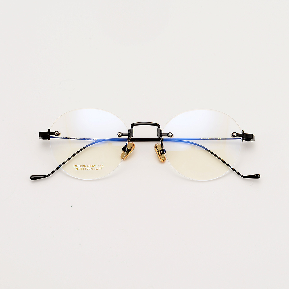 星诺金丝细边纯β钛超轻眼镜框架无框复古文艺女圆形小脸近视镜