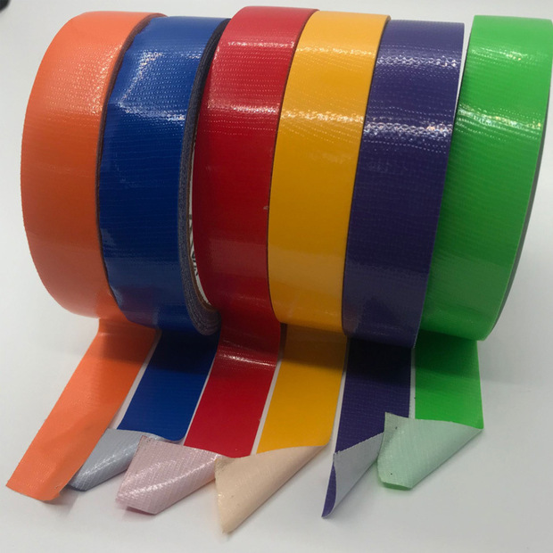 可定制彩色单面布基胶带纸箱封缄胶地毯接缝合拼手撕彩色布基胶带