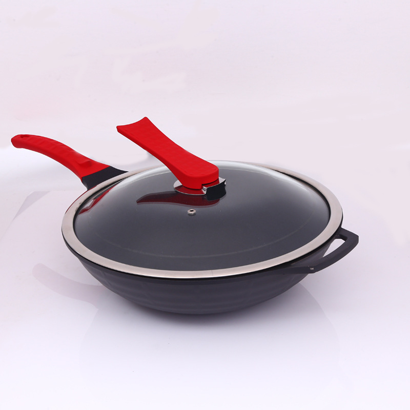 少油烟铝锅家用炒菜多功能不粘锅礼品锅定制批发
