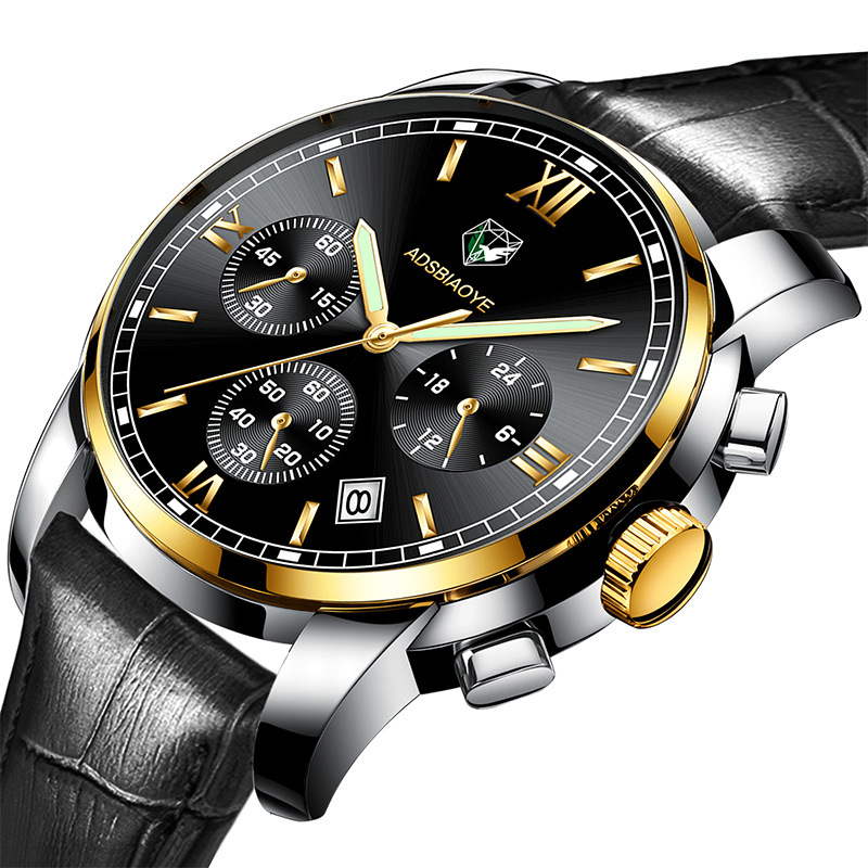 瑞士新款艾达时全自动石英非机械表男士外贸爆款夜光防水商务手表