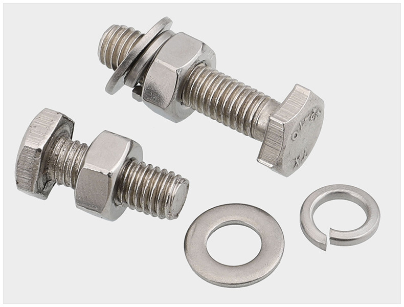 m6m8 201不锈钢外六角螺丝螺母套装螺栓垫片全套*10x12x16x20x120