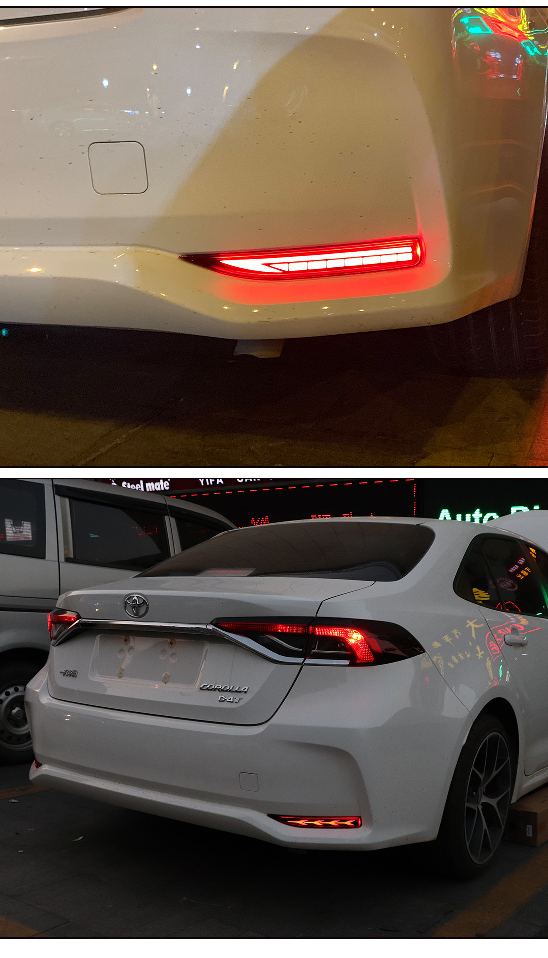 适用于19年丰田卡罗拉改装后杠灯后保险杠灯刹车灯行车灯转向