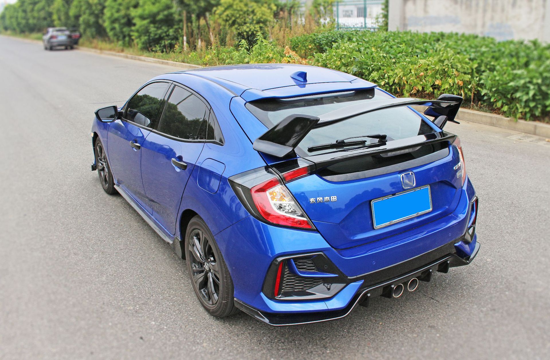 适用于2021款两箱思域改装前铲子防撞胶条思域尾翼前唇装饰包围