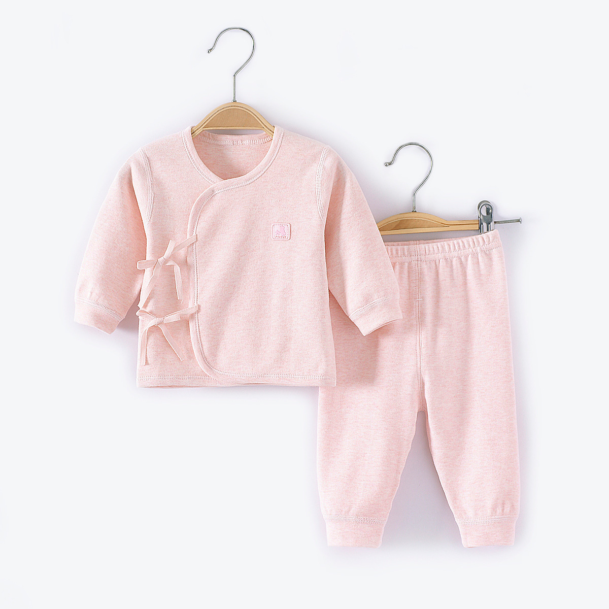 婴儿衣服新生儿春秋冬季空调套装初生宝宝分体哈衣和尚爬爬服睡衣