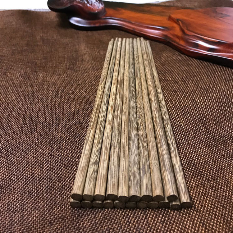 鸡翅木筷子25厘米长方头筷子原木实木公筷厨餐用品中式筷子