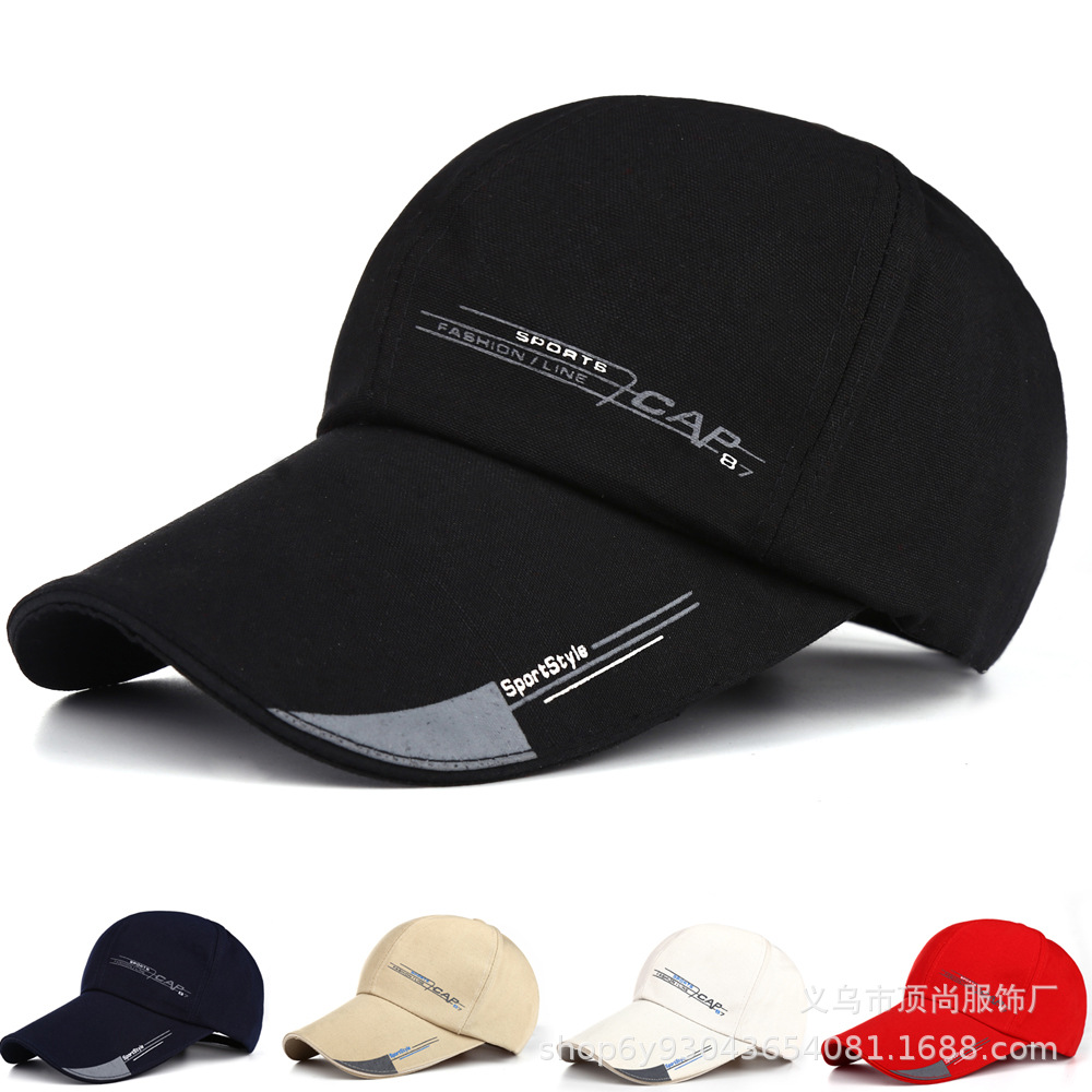 Korean Style Men's Hat Canvas Sales Volume Product Outdoor Sports Peaked Cap All-Match Leisure Sun Shade Sun Protection Baseball Cap for Women