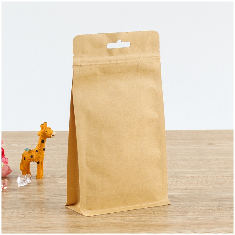 定制牛皮纸自立自封袋镀铝加厚牛皮纸袋红枣食品包装袋干果密封袋