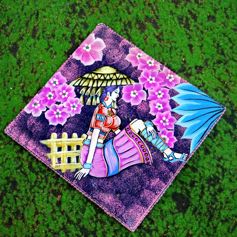 云南民族工艺品手工木板画彩色手绘画装饰品挂画家居酒吧点缀壁画