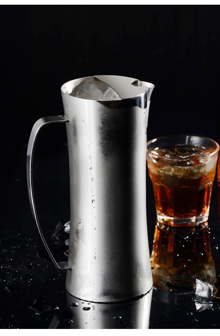 酒吧ktv专用水扎壶2升大容量餐厅饭店不锈钢大号凉水壶冷水壶商用