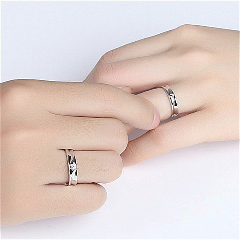 韩版热卖流韵线条戒指开口典雅时尚爱情以爱为名牵手一生情侣戒指