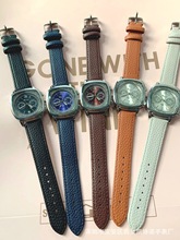 新款皮带手表女时尚复古方形腕表休闲男士手表韩版学生手表代发