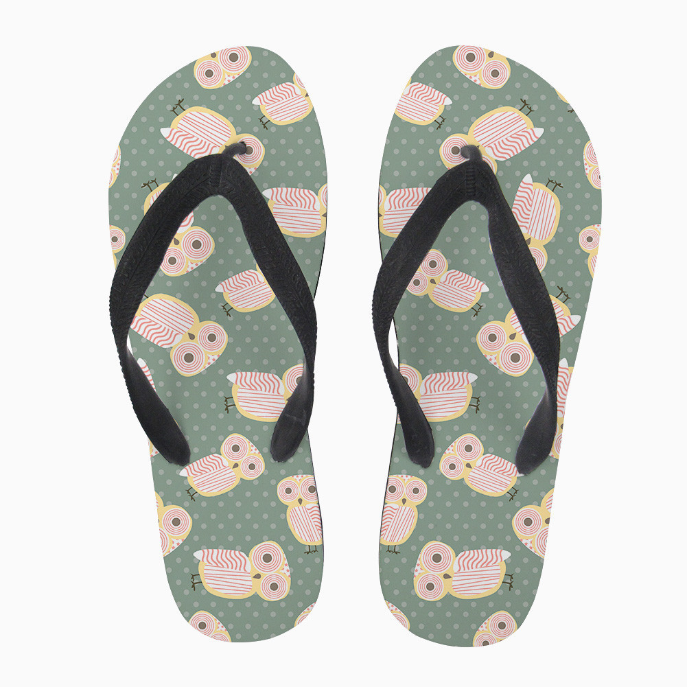 新款定制图案人字拖 沙滩eva休闲夹脚拖鞋碎花小狗印花家居拖鞋