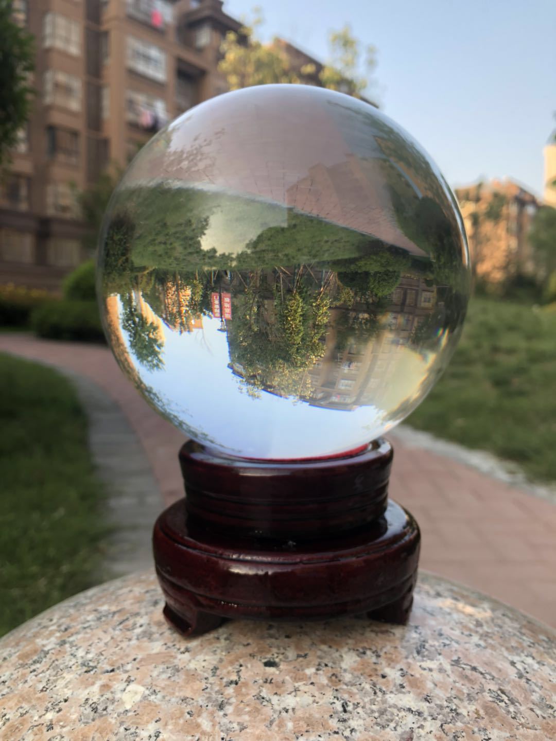 透明白水晶玻璃球摆件魔术摄影道具家居装饰品办公桌摆件