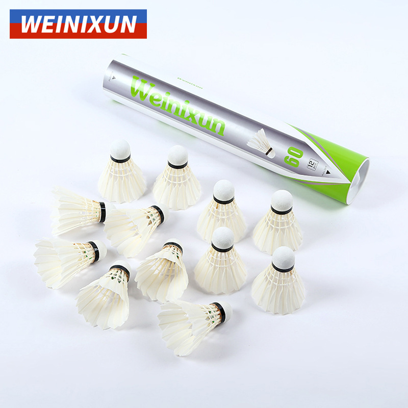 weinixun durable goose feather badminton 12 pack training origin supply one piece dropshipping large quantity and excellent price