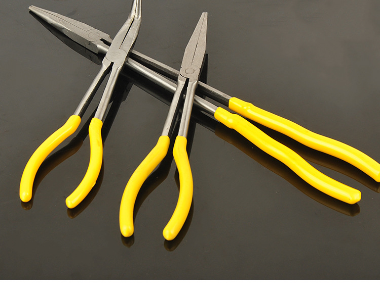 厂长批发11寸加长柄尖嘴钳 275mm尖咀钳弯嘴钳长嘴钳o型弯咀钳子