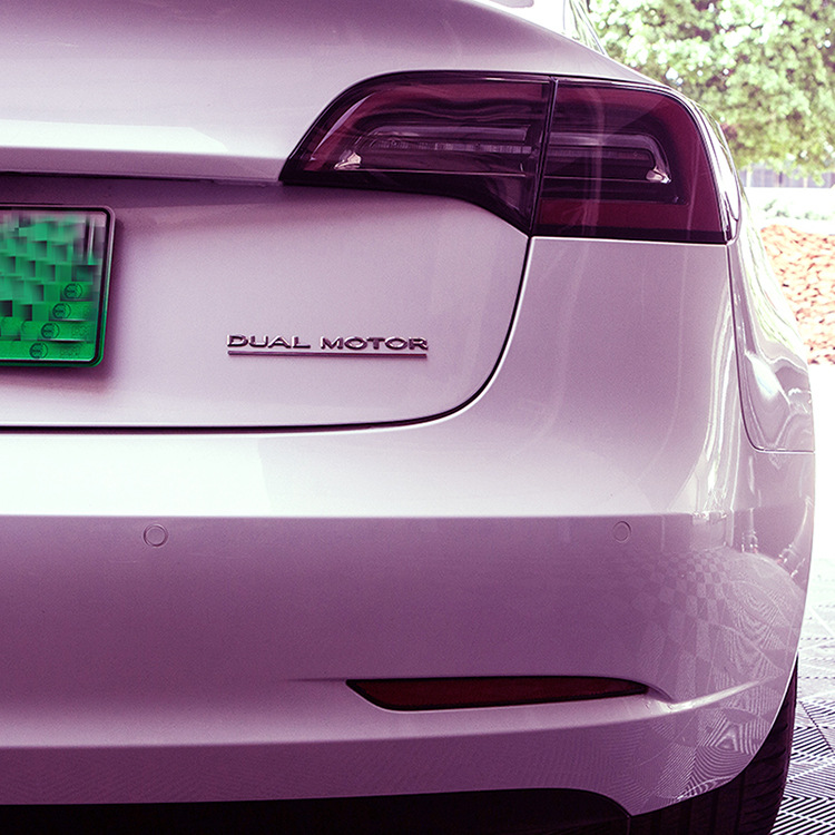 适用特斯拉model3yxs金属字母尾标后备箱dualmotor高性能尾标贴