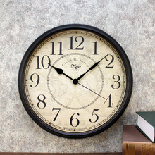 厂家直销美式复古挂钟 创意客厅钟表 装饰时钟亚马逊热卖爆款产品