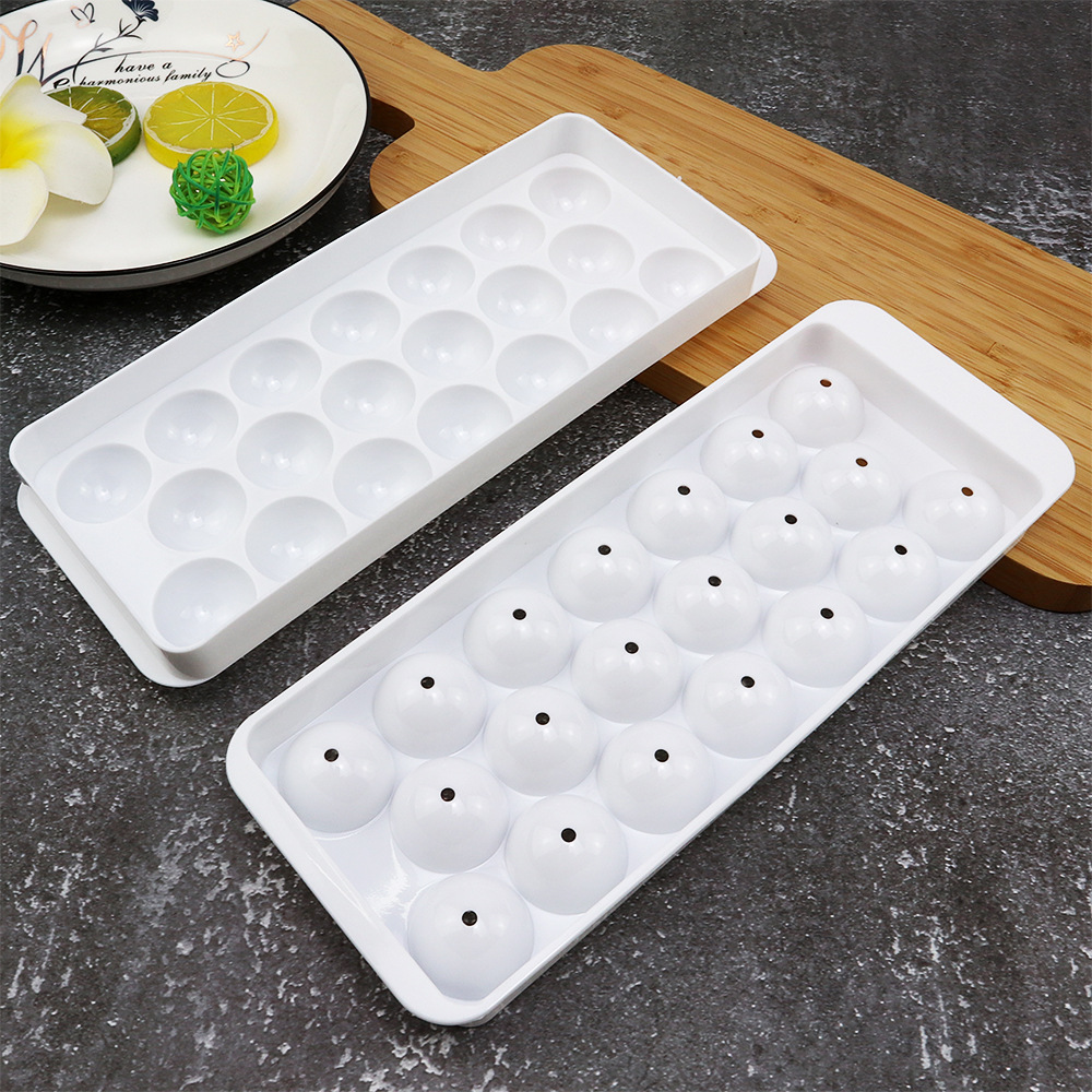 创意新款带盖硅胶酸奶山楂球奶枣模具圆球形冰块奶黄流心月饼模具