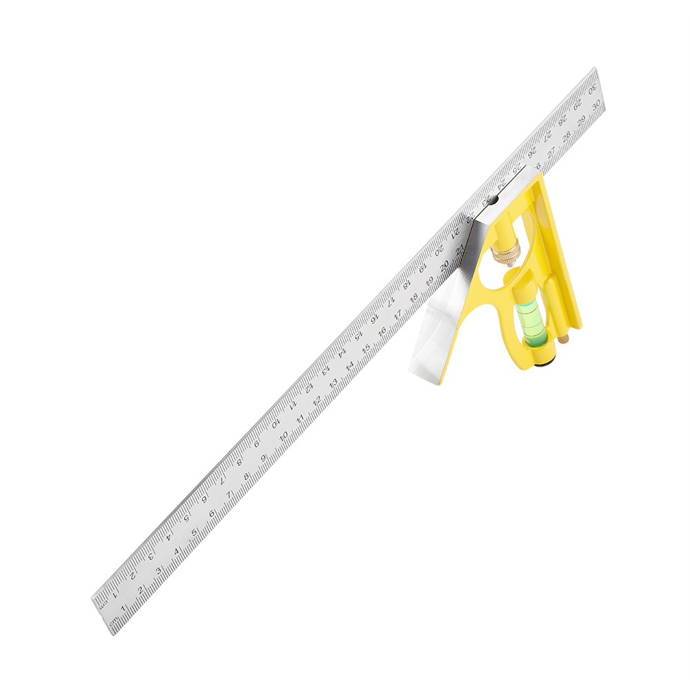 厂家直销 组合角尺 水平尺 角尺 不锈钢移动尺 镭射刻度