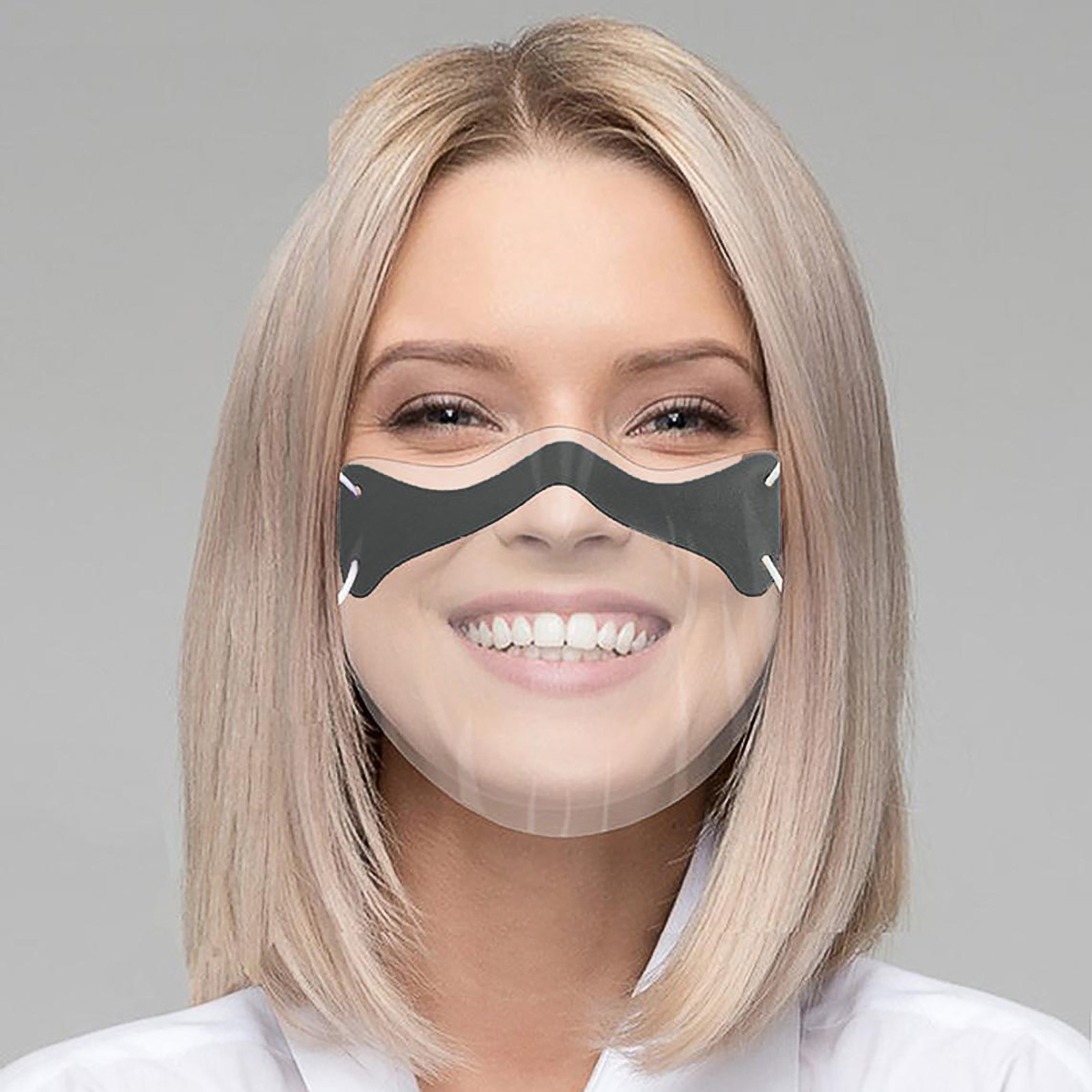 透明防护面罩防唾沫防粉尘隔离面罩高清透明绑带式face shield