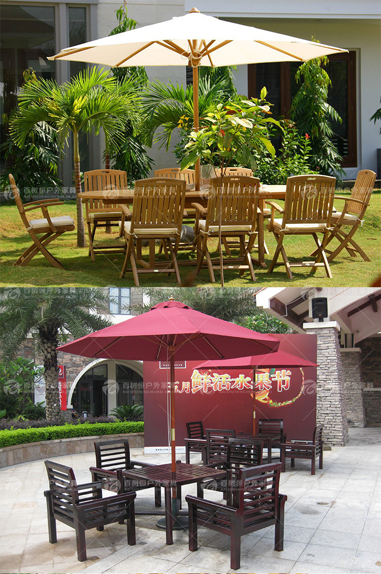 户外实木桌椅定制室外酒店度假区景区休息区防腐木桌椅家具