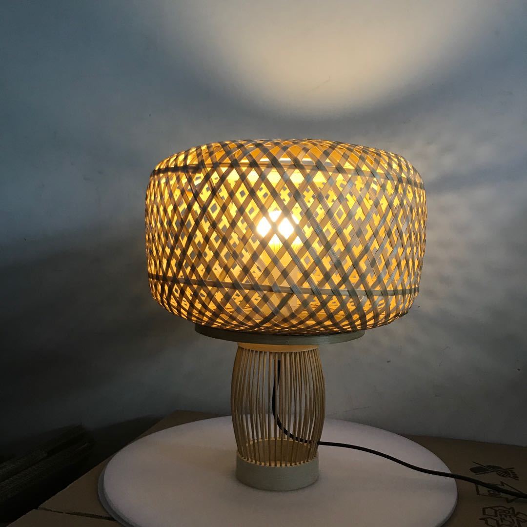 创意餐厅饭店火锅店咖啡厅竹灯笼吊灯手工编织竹篾灯笼台灯民宿灯