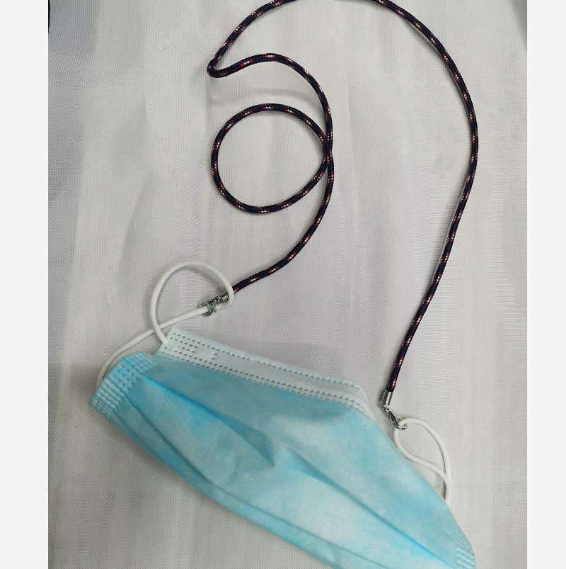 口罩防丢延长带手工简单口罩挂钩带多色龙虾扣帽子防勒七彩防风绳