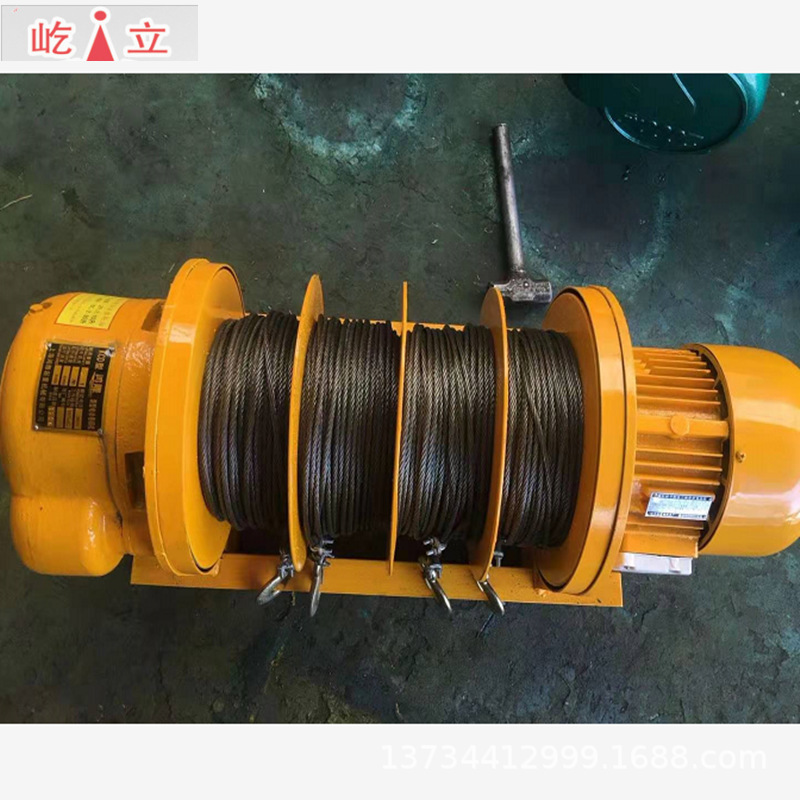 厂家直销定做钢丝绳一字卷扬机 现货供应建筑工地1吨2吨5吨卷扬机