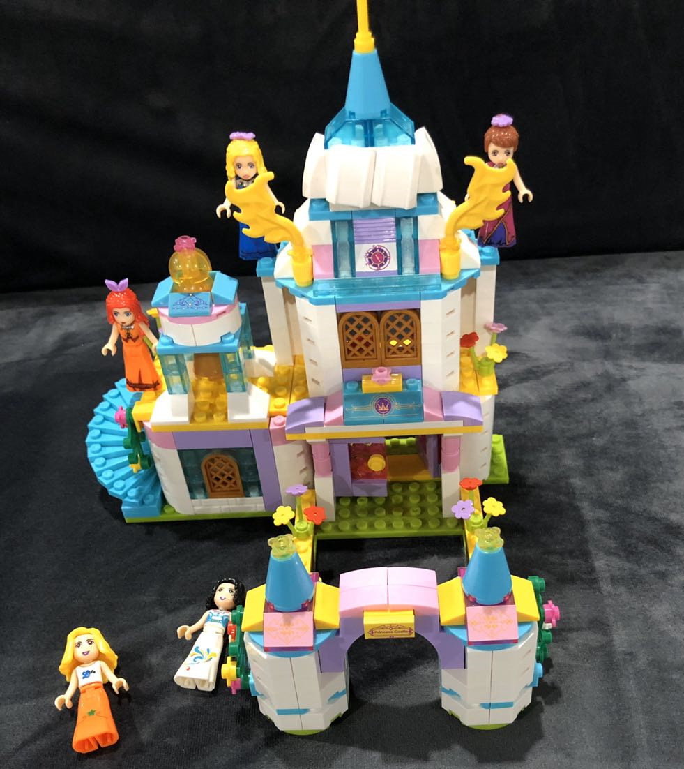 diy拼插积木 公主城堡女孩系列小颗粒拼装儿童智力玩具亚马逊货源