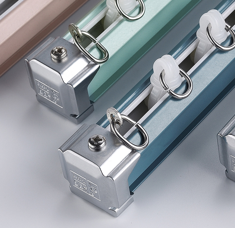 5mm加厚香槟黑色白色金色窗帘直轨导轨滑轨吊轨铝合金窗帘轨道