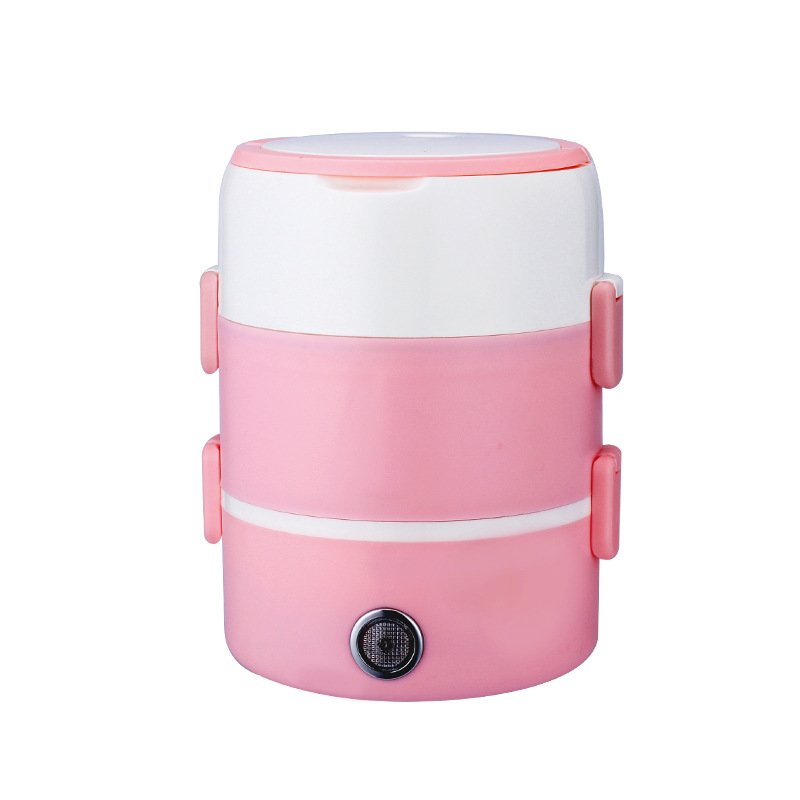 蒸煮电热饭盒迷你电饭煲多用双层电子饭盒智能加热上班族便携式