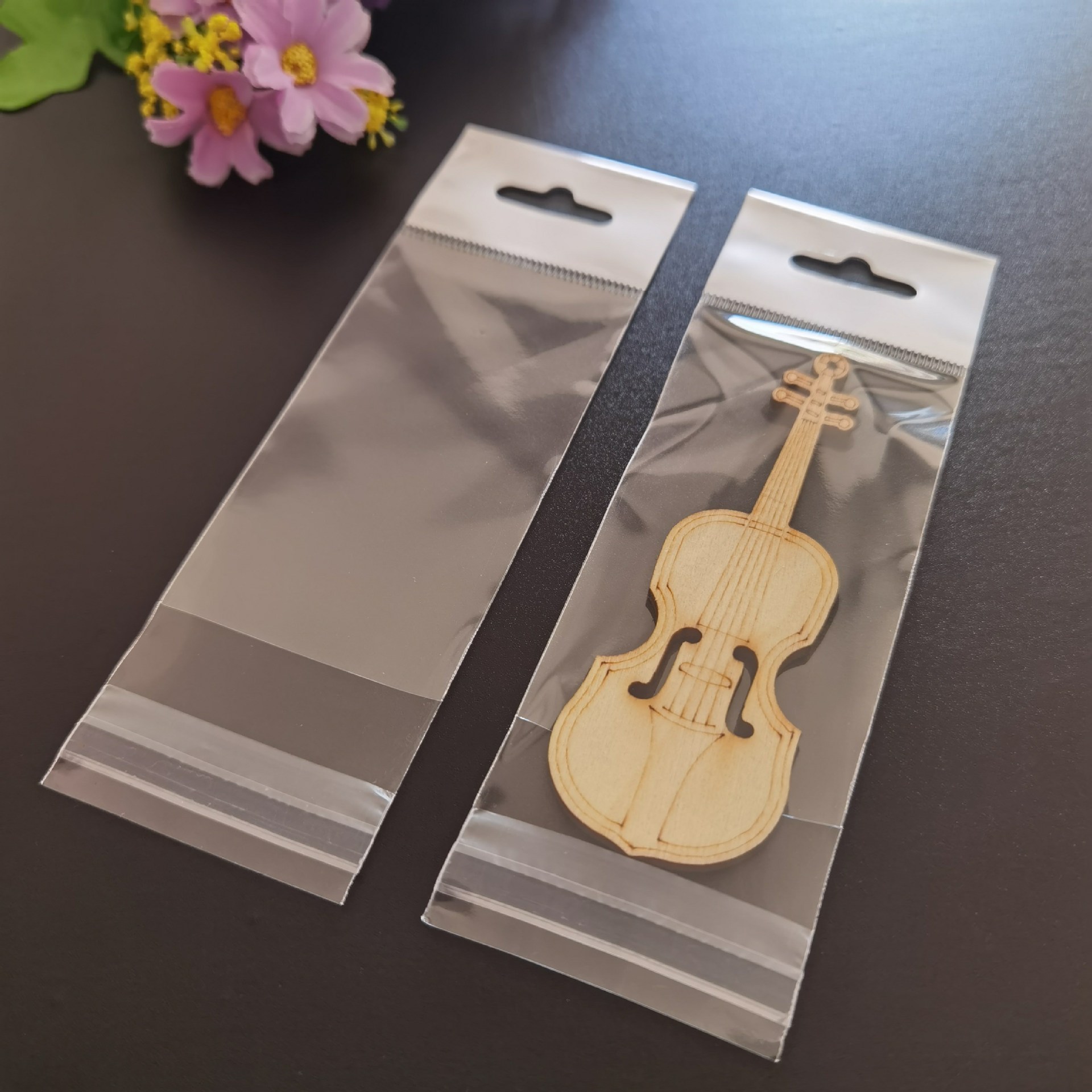 专业定制opp挂孔透明挂钩袋纸卡纸夹纹身贴贴纸包装袋卡头袋印刷