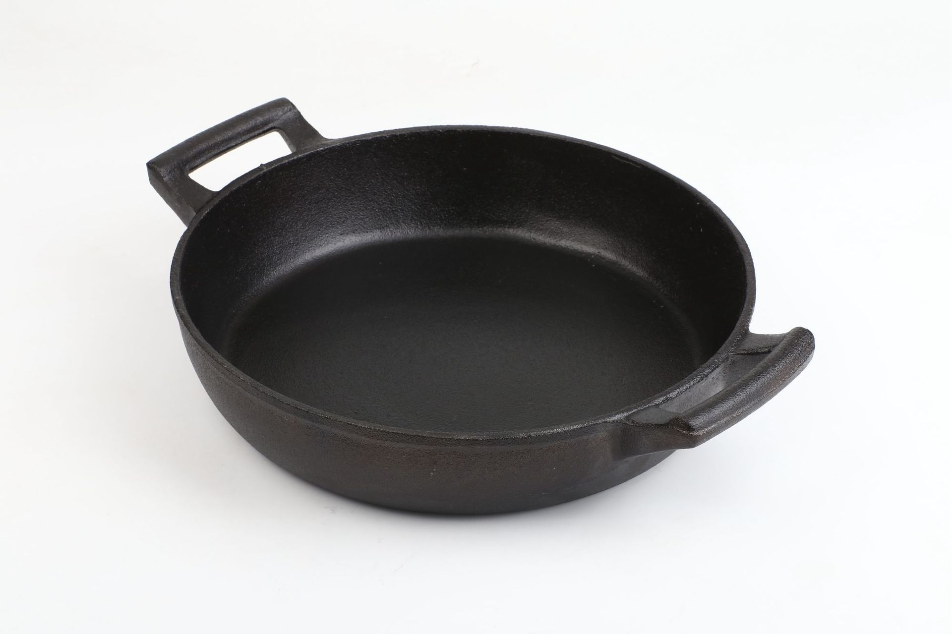 托尔斯铸铁平底锅煎锅加厚双耳水煎包锅家用生铁烙饼锅无涂层炖锅