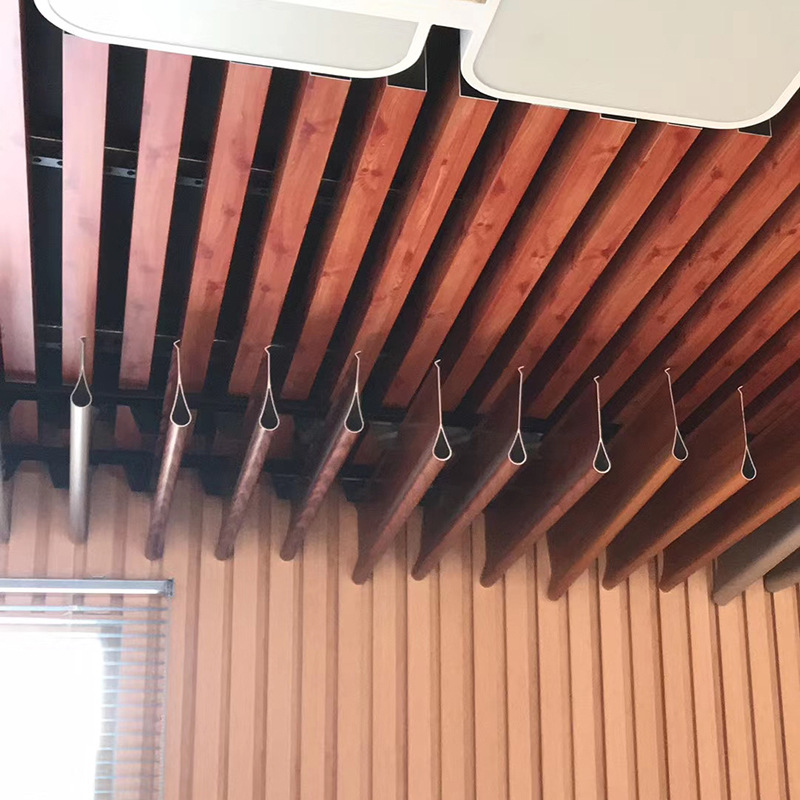 滴水铝挂片 仿木纹滴水铝挂片天花吊顶 商场办公室天花装饰铝垂片