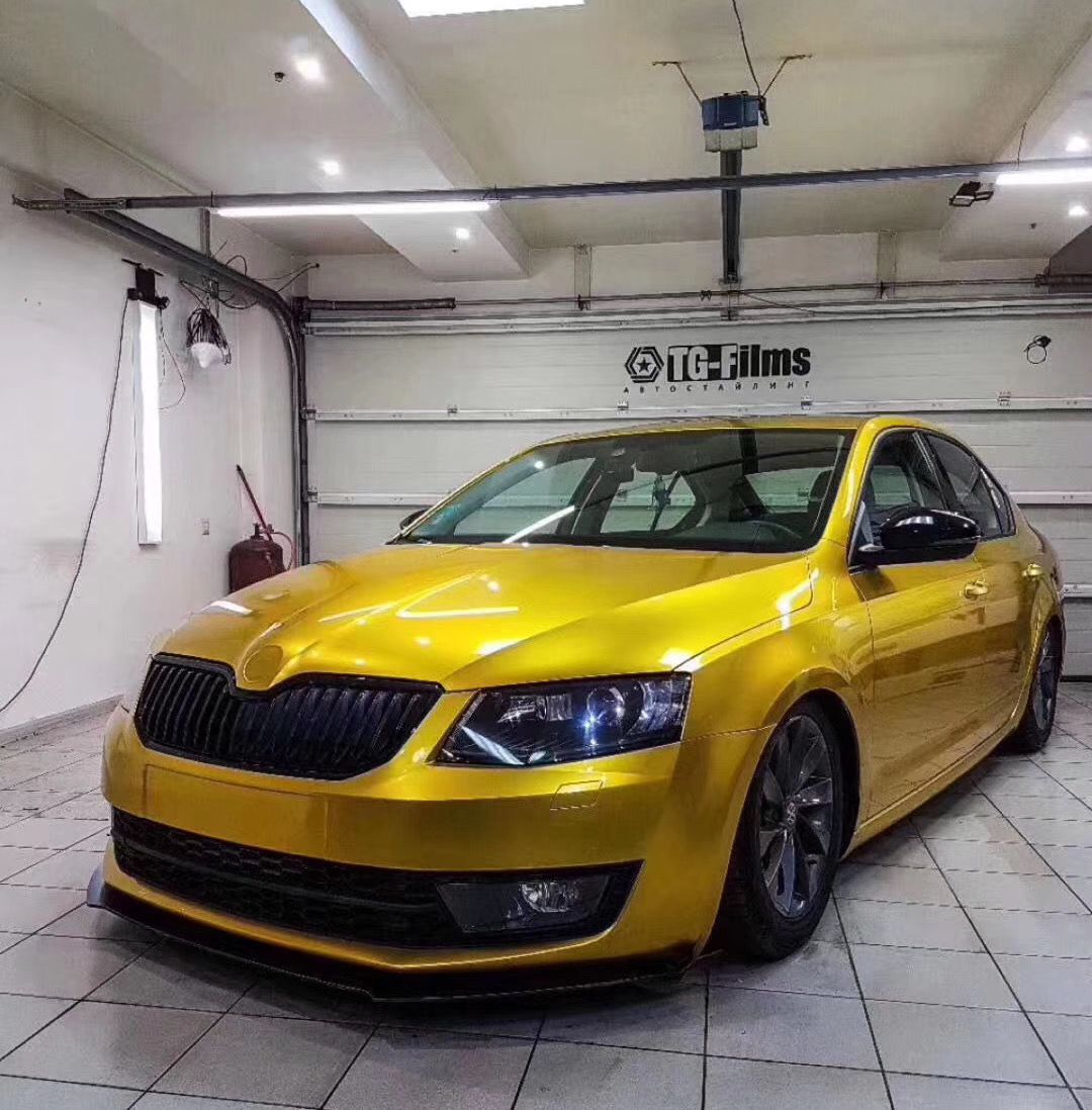 新品 超亮金属土豪金 亮光金属金黄车身改色贴膜