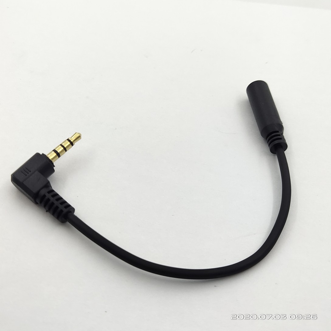 3.5mm麦克风话筒手机直播线三极母转四极公trrs转trs手机音频转接