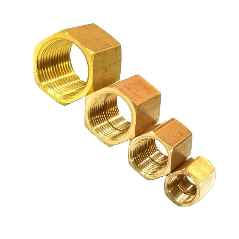 中装黄铜1分2分3分 4分六角内牙直通铜 水管铜直通 内丝气动配件