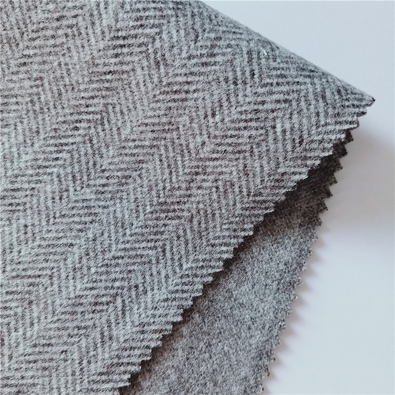 新品热销涤纶针织刺毛布秋冬季加厚大衣面料时尚毛呢服装面料