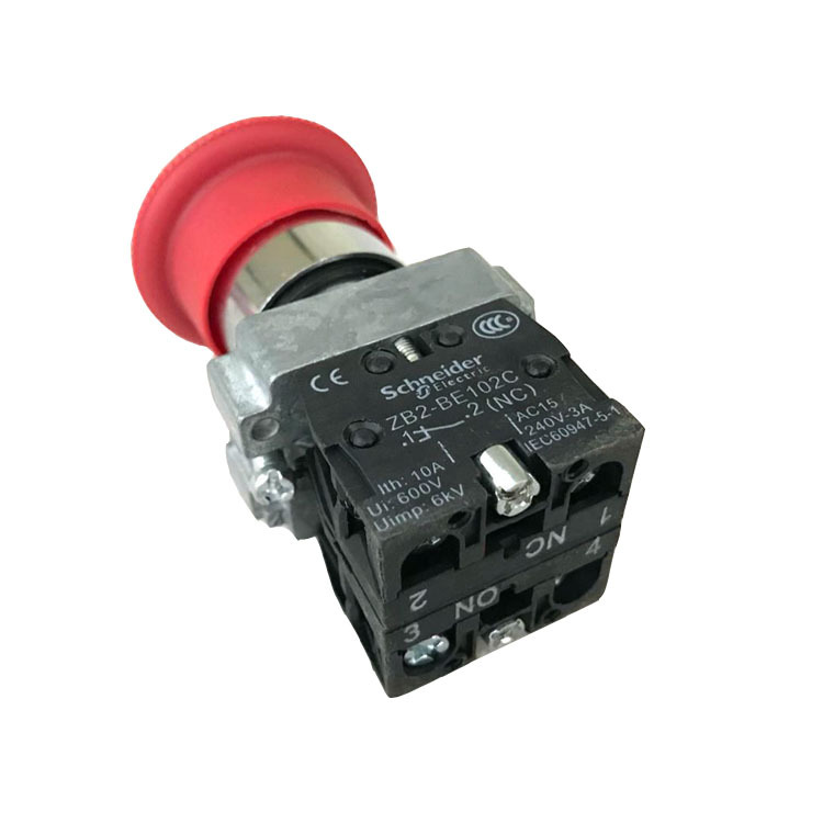 mima米玛电动叉车配件合力力达24v10a急停紧急断电开关zb2-be101c