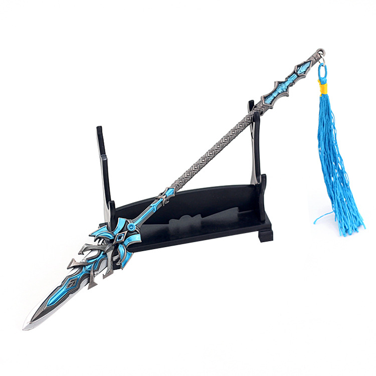 斗罗大陆动漫周边唐三蓝银皇第五魂技蓝银霸王枪武器模型金属挂件