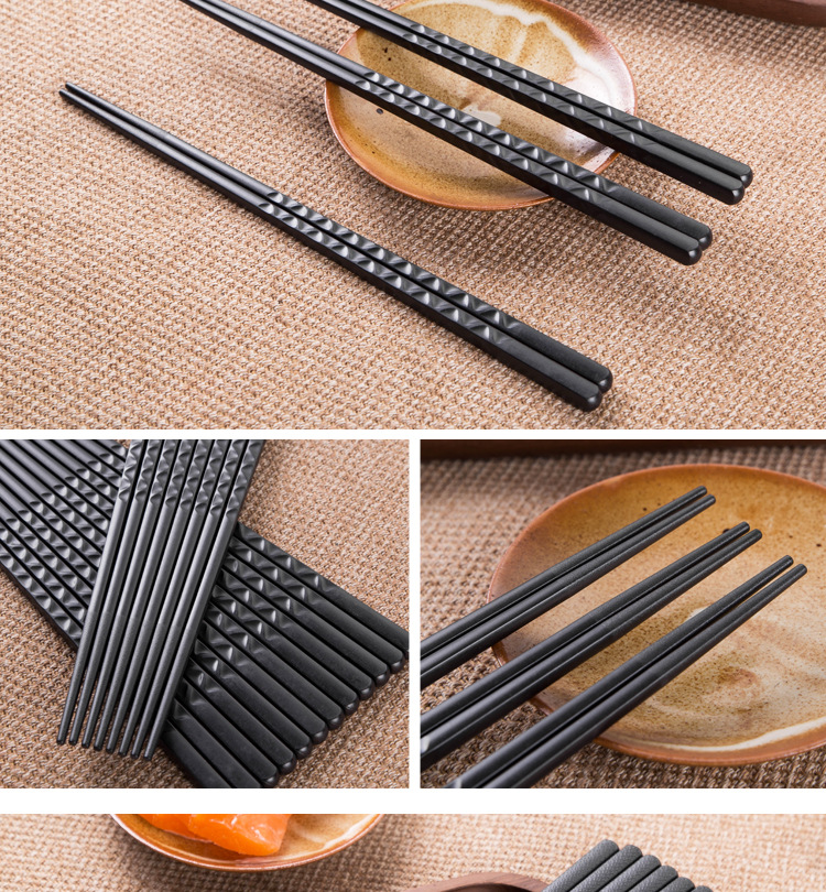 厂家直销pps日式合金筷子餐厅酒店饭店家用耐高温可消毒防滑餐具