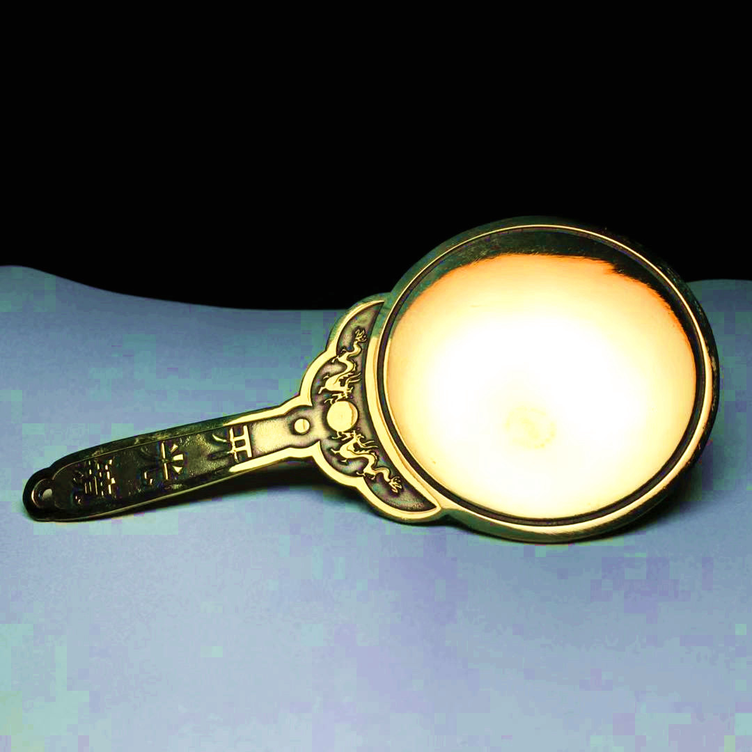 铜镜批发十二生肖光面镜伏羲镜挂件黄铜古镜做旧化妆镜婚庆镜子