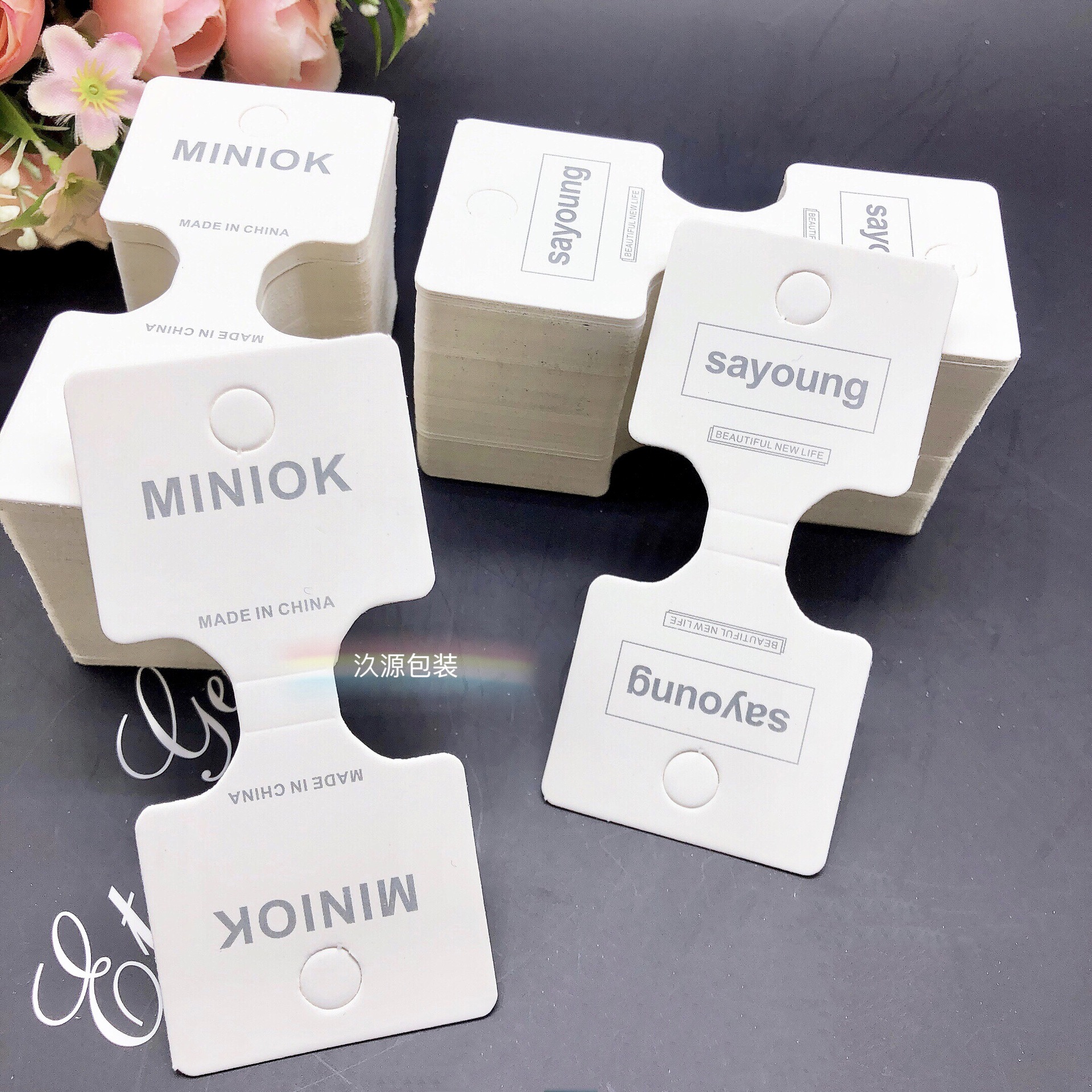 新款头绳发饰品包装卡头 皮筋纸卡卡片手工发圈挂卡吊牌项链卡纸